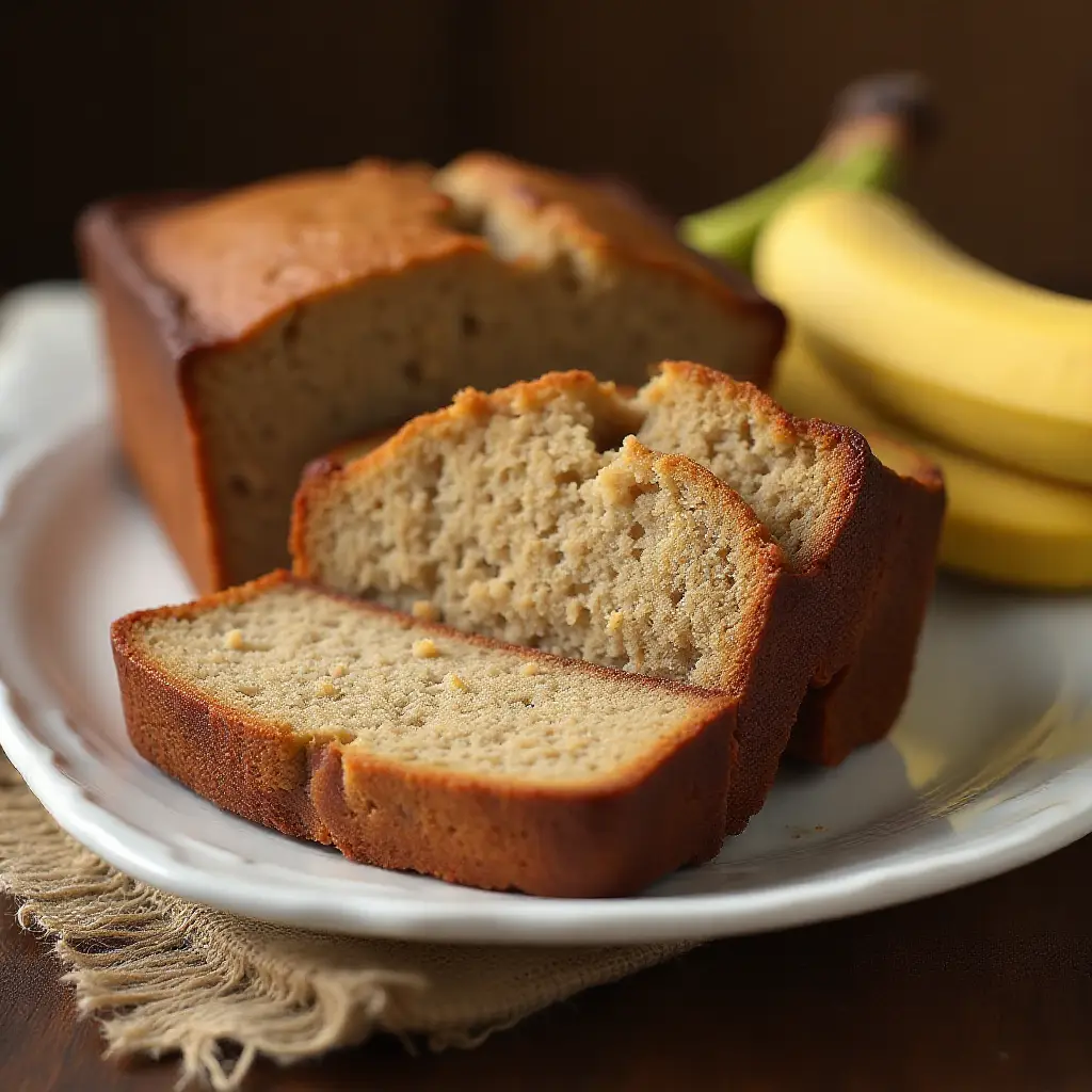 Almost No Fat Banana Bread