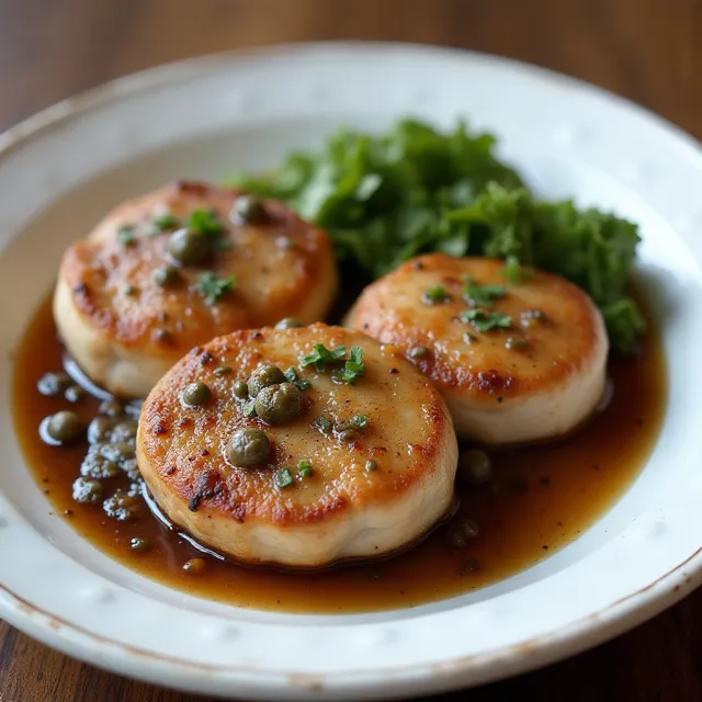 Pork Medallions with Balsamic Vinegar and Capers