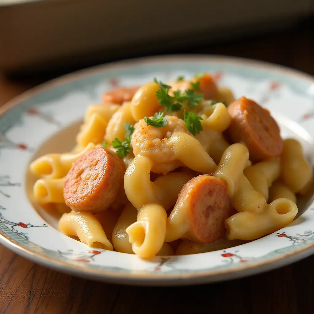 Cajun Shrimp and Sausage Pasta Bake