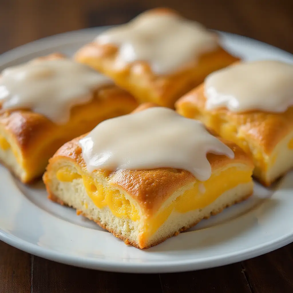 Glazed Cheese Danish Squares