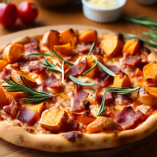 Pizza de Batata-Doce e Bacon