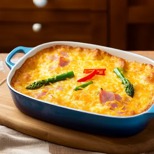 Assado de Presunto e Aspargos com Queijo