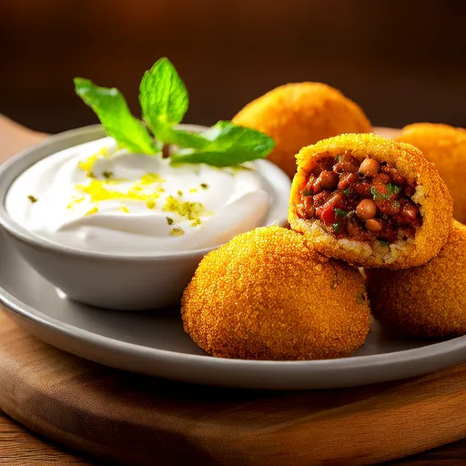 Spicy Baked Falafel with Tzatziki