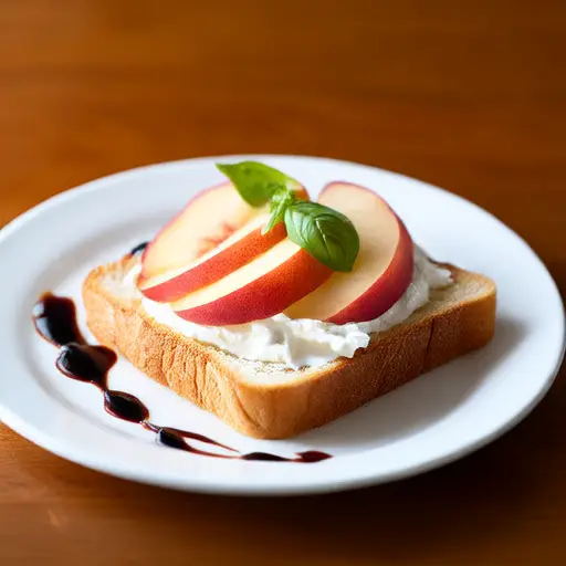 Peach Toast with Whipped Ricotta