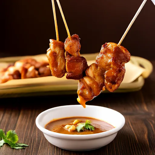 Indonesian Chicken Skewers with Peanut Sauce