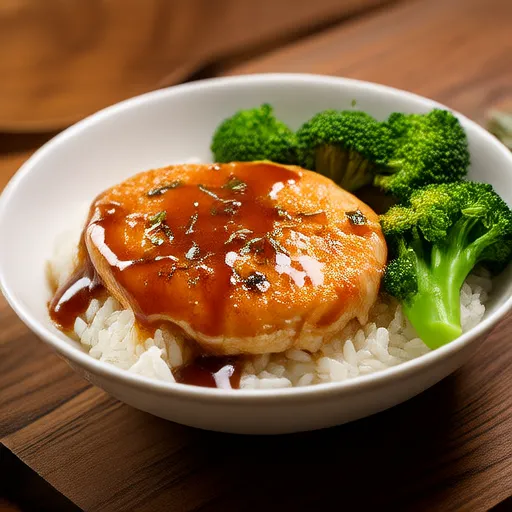 Bourbon Teriyaki Salmon Rice Bowl