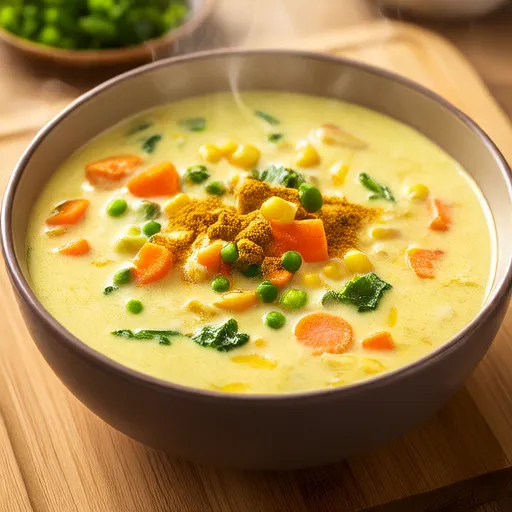 Овощной суп с сыром