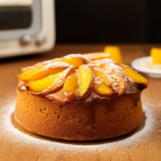 Peach Amaretto Upside-Down Cake