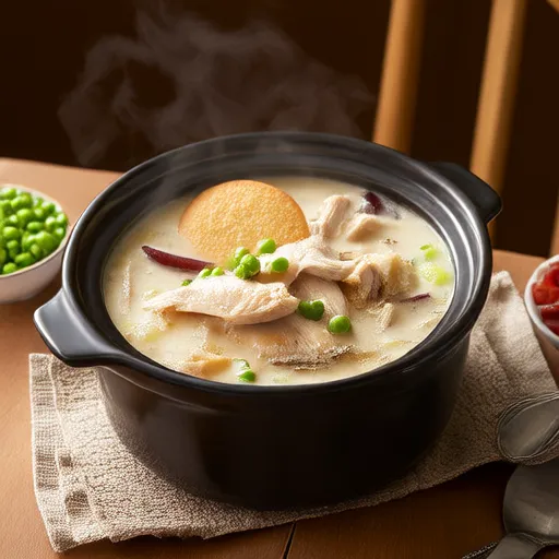 更健康的慢炖鸡肉和面团