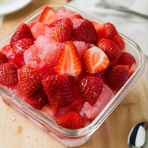 Fresh Strawberry Granita