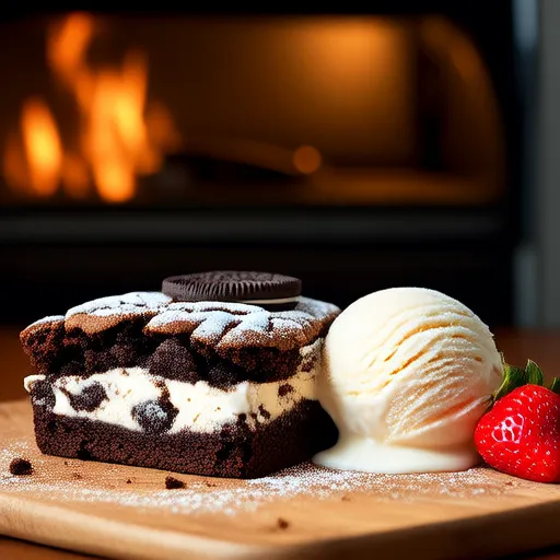 Brownies de Crema y Galletas