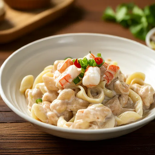 奶油蟹肉意大利面沙拉