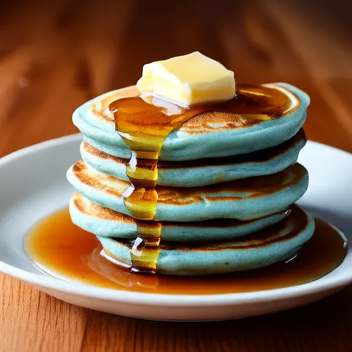 Blaue Maisgrießpfannkuchen