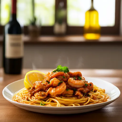 Shrimp Scampi dengan Orzo