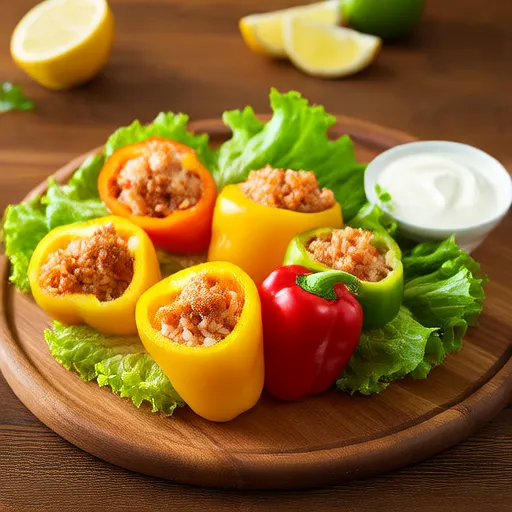 لفائف الخس والفليفلة القوارب
