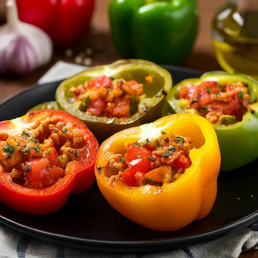 Vegetarische gefüllte Paprika