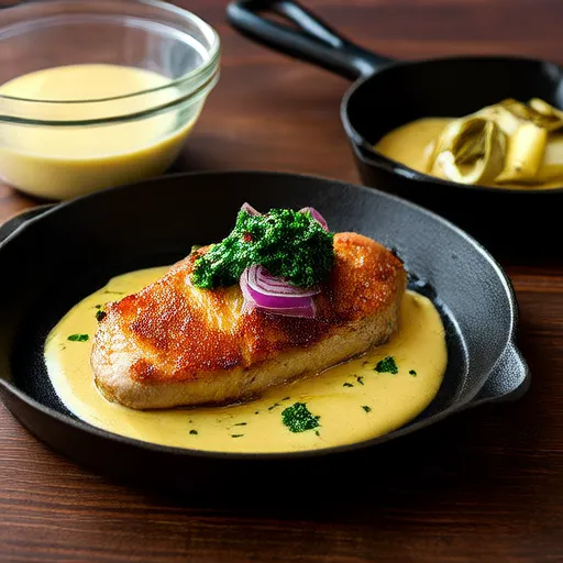Ayam Piccata dengan Hati Artichoke