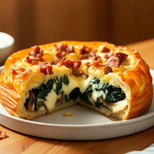 Belle and Chron's Spinach and Mushroom Quiche