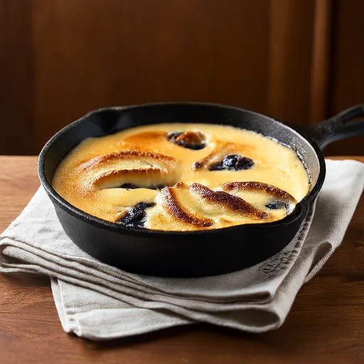 Brotpudding mit Vanillesoße