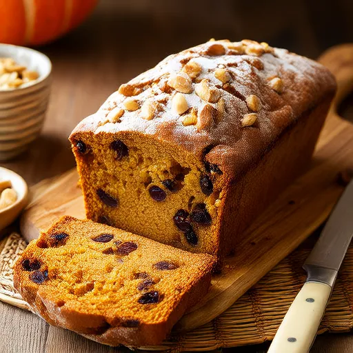 Pane alla zucca con uvetta e noci pecan