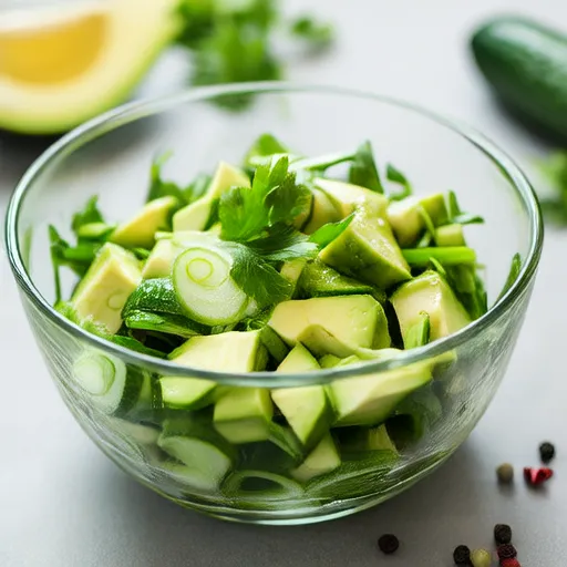 Salade de concombre et d'avocat