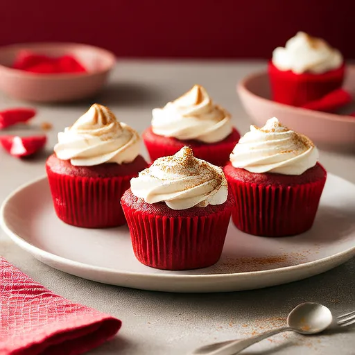 Cupcakes de Veludo Vermelho Macios