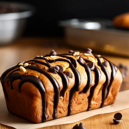 Pain aux courgettes à la vague de chocolat