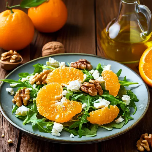 Orange, Walnut, Gorgonzola and Mixed Greens Salad with Fresh Citrus Vinaigrette