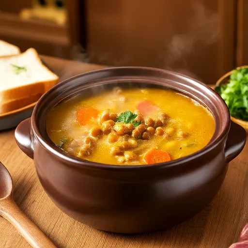 Zuppa di Piselli Spezzati e Tacchino Affumicato