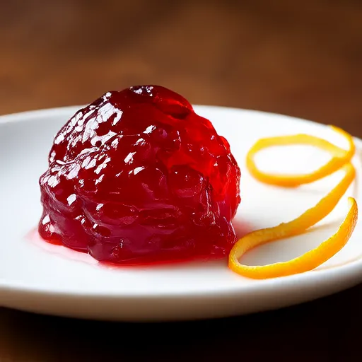 Salsa di Mirtilli Rossi e Arancia con Liquore al Gusto di Arancia