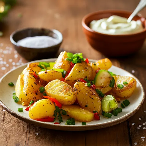 Honey Mustard Crispy Smashed Potato Salad