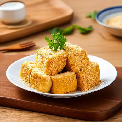 Đậu phụ tẩm vụn bánh mì thuần chay