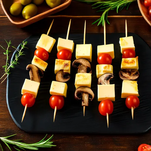 Halloumi and Vegetable Skewers