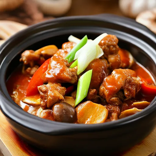 慢炖鸡肉卡夏托雷