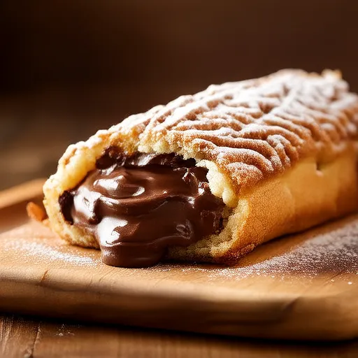 Empanadas de Chocolate y Plátano al Horno con Crema Batida con Canela