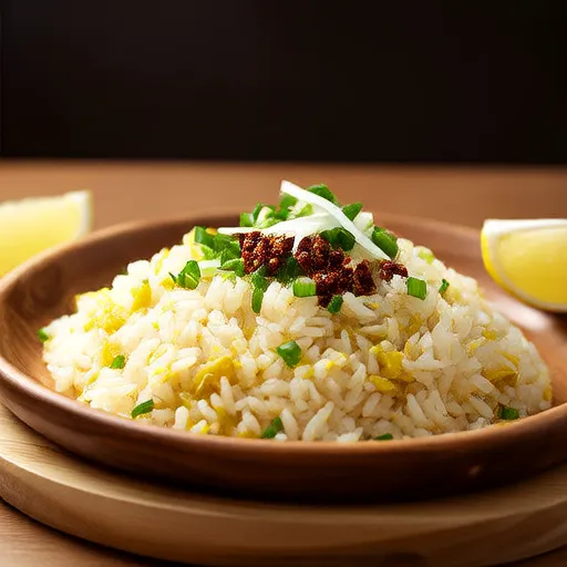 Knoblauch gebratener Reis