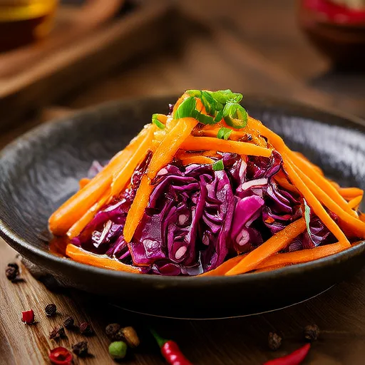 Insalata di Cavolo Rosso e Carote Bruciacchiate