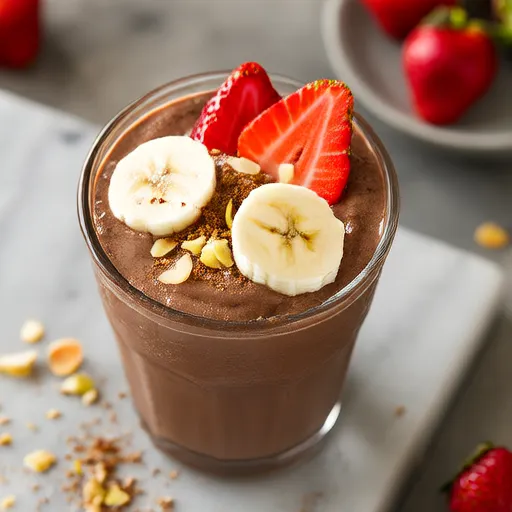 Smoothie protéiné à la fraise et à la banane