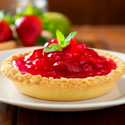 Breezy Key Lime Pie dengan Lapisan Glaze Stroberi Rhubarb