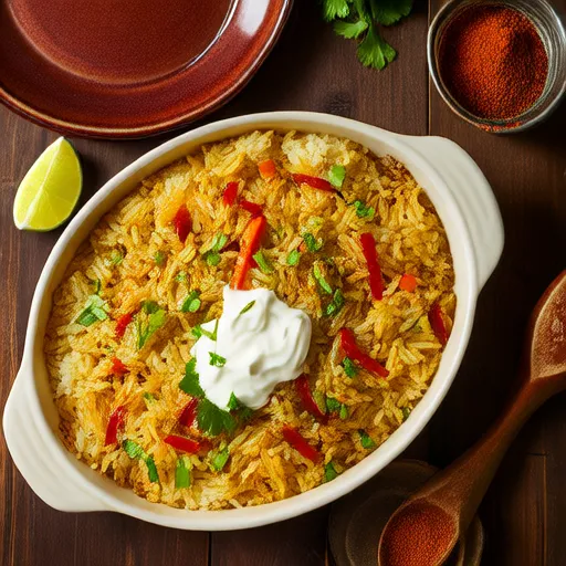 Casseruola di riso fajita di pollo