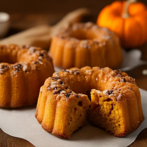 Mini Muffins de Abóbora com Gotas de Canela