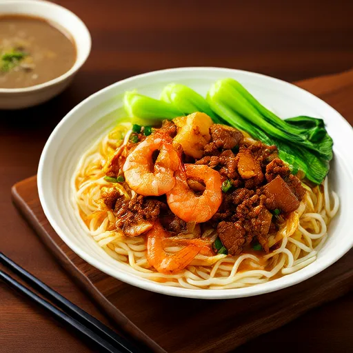 Pancit al Maiale e Gamberetti