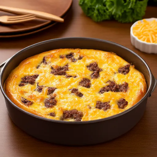 Frittata au bœuf rôti et cheddar
