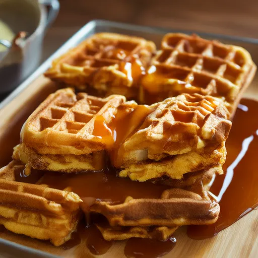 Caçarola de Frango e Waffles