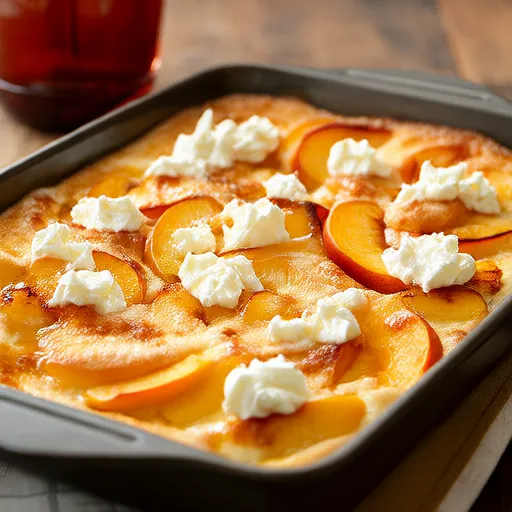 Easy Peach Cobbler with Cake Mix