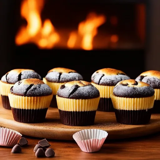 Cupcakes de Brownie com Cheesecake
