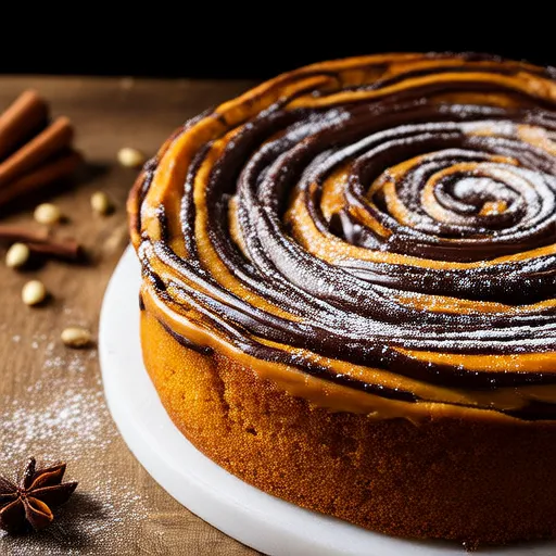 Torta Vortice di Zucca e Cacao Nero