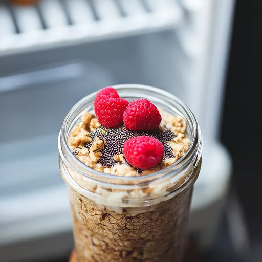 Yến mạch PB&J nhẹ qua đêm