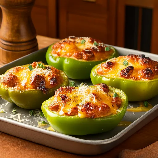 Sausage Alfredo Stuffed Peppers