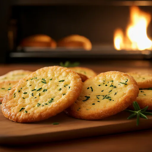 Crispy Rosemary Sea Salt Flatbread Crackers